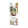 Cucchiaini in Silicone con Bambù - 2pz Fresh GREEN /confezione/